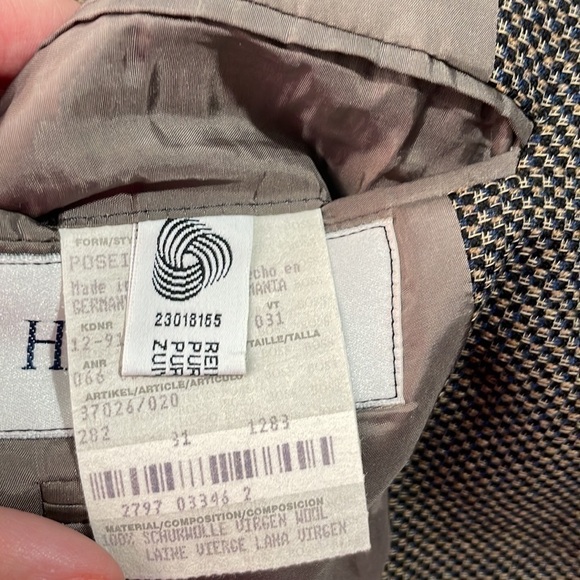 HUGO Boss suit jacket sports coat nails head browns blues 100% virgin wool sz 40 - Picture 4 of 13